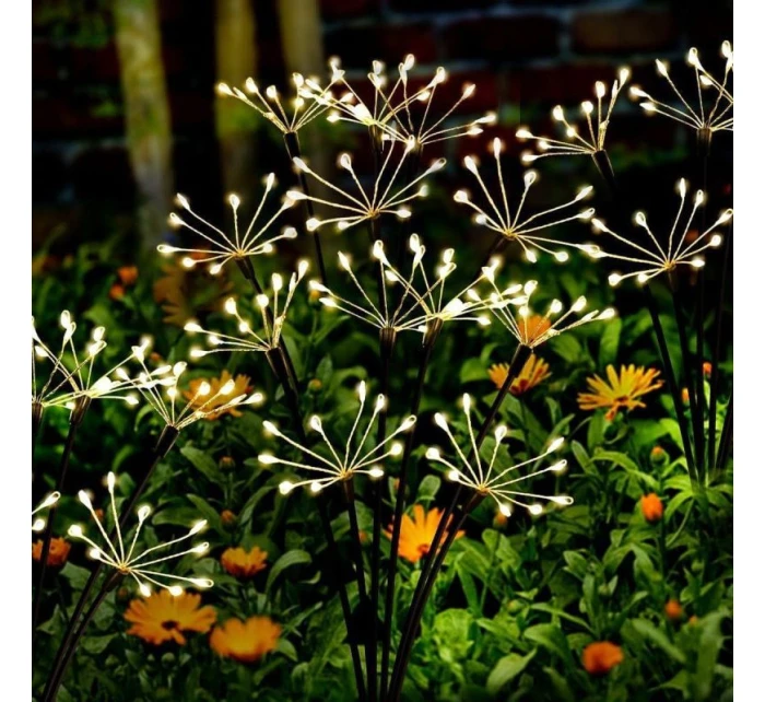 SOLÁRNE SVIETIDLO DÚCHADLO STROM OHŇOSTROJ 72CM 60 LED