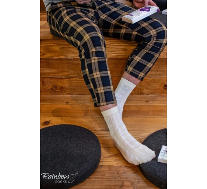 Skarpetki Rainbow Socks Biała Czekolada 1 Para