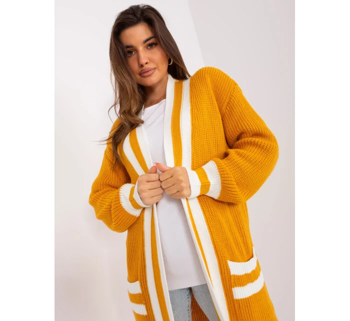 Cardigan BA SW 0291 1.56P tmavo žltá