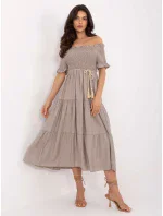 Sukienka MI SK model 21191073 ciemny bezowy - FPrice