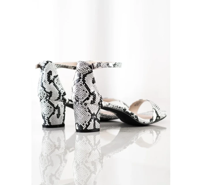 Moderní  sandály se zvířecím motivem dámské na širokém podpatku