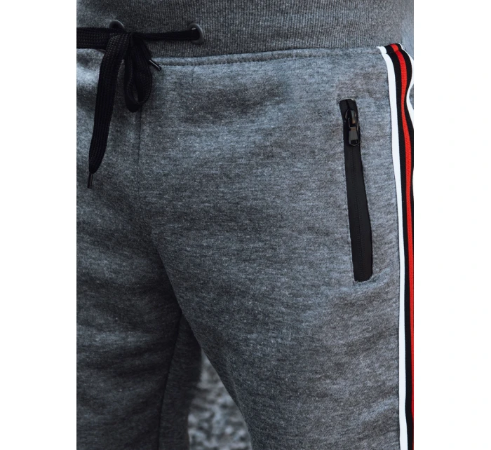 Pánske antracitové tepláky FashionStreet UX4425