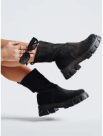 Dámské boty na platformě černé Dstreet ZY1135