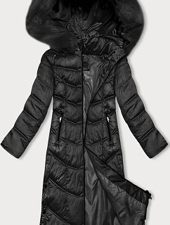Černá dlouhá zimní bunda s kapucí model 21246761 - S'WEST