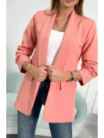 Bunda s klopou elegantní tmavě meruňková Bunda s klopou elegantní tmavě meruňková