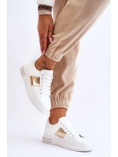 Klasické sportovní boty bílé a zlaté Follow Me