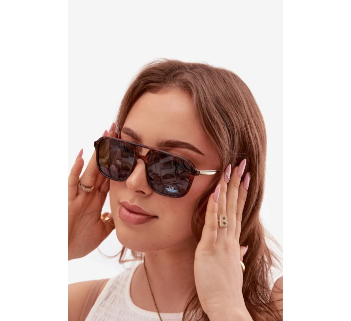 Dámské sluneční brýle s UV filtrem Hnědo-černé