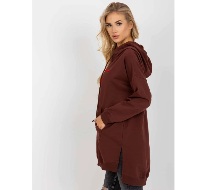 Mikina VI BL 335.25X tmavo hnedá