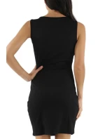 Spoločenské značkové šaty LUXESTAR zdobené perlami krátke čierne - Čierna - LUXESTAR