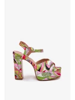 Sandále na podpätku model 214389 Krok vo veľkom štýle