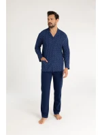 Regina 486 dlhé/r 2XL-3XL z25/26 pánske pyžamo bez zipsu