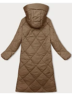 Tmavě béžová dlouhá zimní bunda s kapucí model 21246741 - J.STYLE Tmavě béžová dlouhá zimní bunda s kapucí model 21246741 - J.STYLE