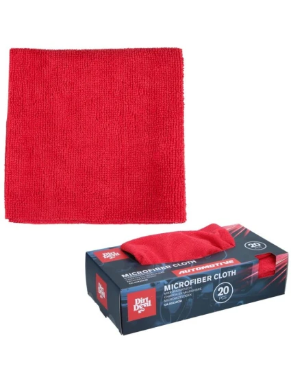 Bezšvová čistiaca handrička z mikrovlákna 30x30cm 20ks DIRT DEVIL RED