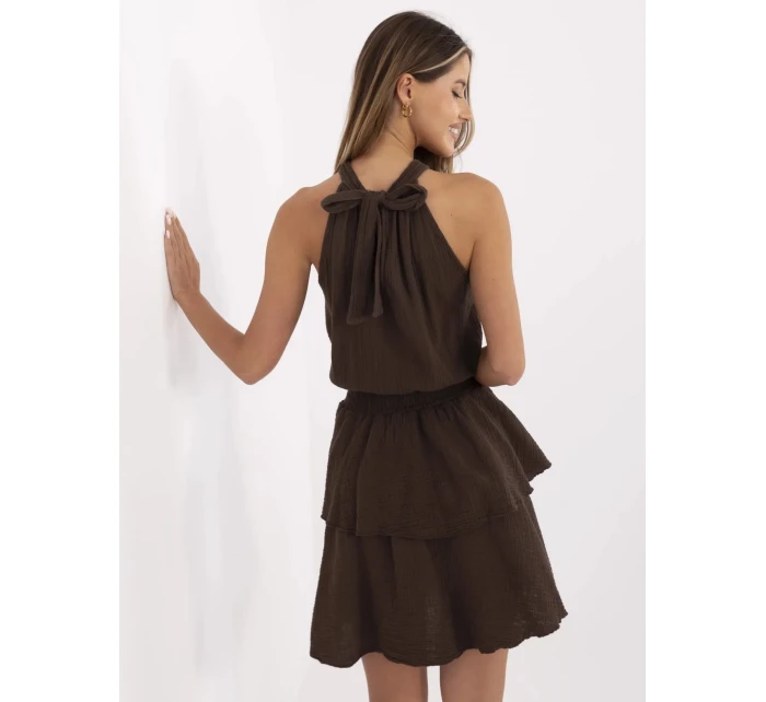 Šaty MI SK 92166.71P tmavohnedé