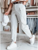 Dámské kalhoty světle šedé Dstreet model 21986181 - FashionStreet