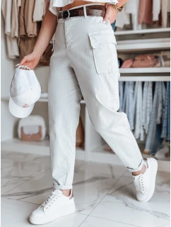 Dámské kalhoty světle šedé Dstreet model 21986181 - FashionStreet