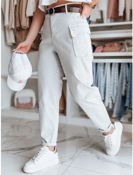 Dámské kalhoty světle šedé Dstreet model 21986181 - FashionStreet