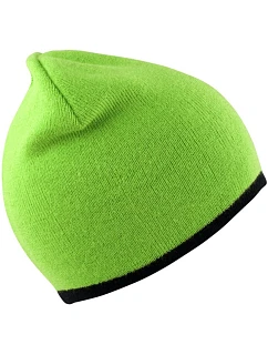 Result Headwear RC 046X Obojstranná pletená čiapka 28.046X limetkovozelená/čierna