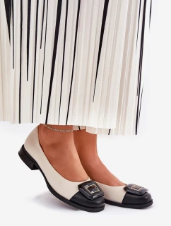 Kožené Baleríny S Dekorací D&A model 21691015 Béžové - S.Barski