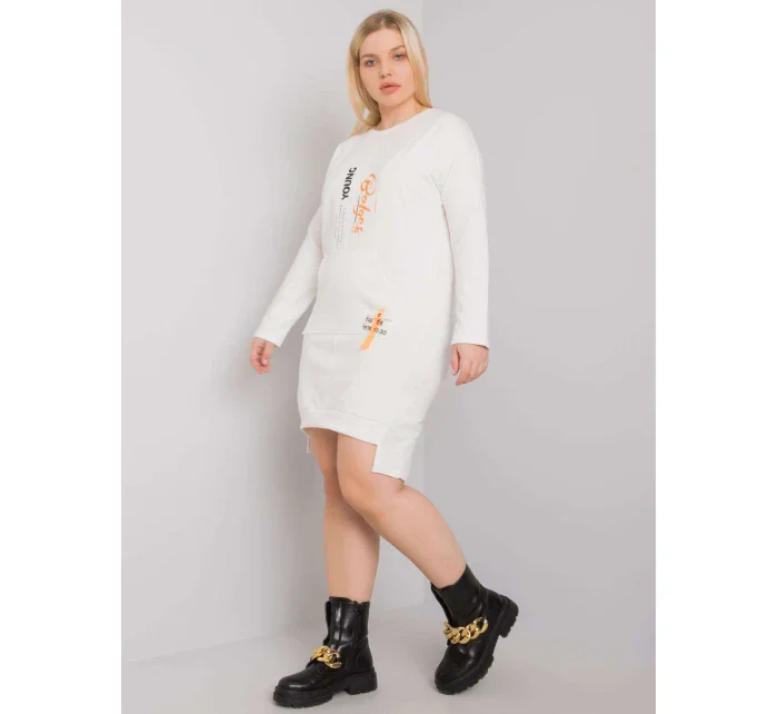 Šaty RV SK model 16198327 ecru - FPrice Šaty RV SK model 16198327 ecru - FPrice