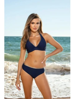 Dámske dvojdielne plavky Elena 50/G 011 Tmavo modré s béžovou - Etna