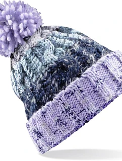 B 486 Pletená čepice s bambulí  lavender model 22433398 - Beechfield