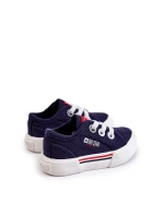 Dziecięce Niskie Trampki Big Star JJ374163 Granatowe