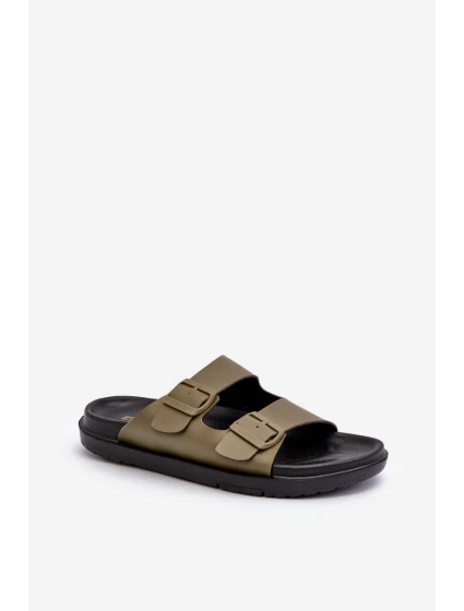 Lehké Pěnové Sandály Mužské Big Star model 21660738 Tmavě Zelené - Big Star Shoes Lehké Pěnové Sandály Mužské Big Star model 21660738 Tmavě Zelené - Big Star Shoes