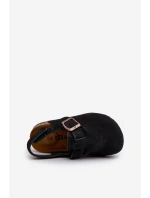 Chodaki Dziecięce Na Korkowej Platformie Czarne Vulagia Chodaki Dziecięce Na Korkowej Platformie Czarne Vulagia