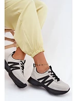 Semišové Dámské Tenisky Na Platformě Vinceza 41521 Šedé