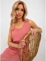 Šaty model 18372050 tmavě růžové - FPrice Šaty model 18372050 tmavě růžové - FPrice