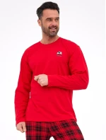 Pánské pyžamo Červená s černou model 21808574 - Cornette Pánské pyžamo Červená s černou model 21808574 - Cornette