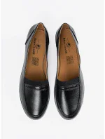 Módne dámske čierne topánky na klinoch Módne dámske čierne topánky na klinoch