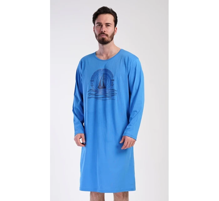 Pánska nočná košeľa s dlhým rukávom Jachting Pánska nočná košeľa s dlhým rukávom Jachting