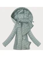 Ľahká dámska bunda v mätovej farbe s odnímateľnou kapucňou J Style (16M9230-156) Ľahká dámska bunda v mätovej farbe s odnímateľnou kapucňou J Style (16M9230-156)