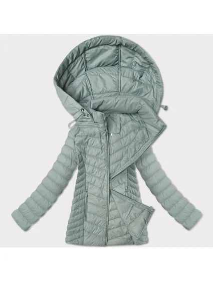 Ľahká dámska bunda v mätovej farbe s odnímateľnou kapucňou J Style (16M9230-156) Ľahká dámska bunda v mätovej farbe s odnímateľnou kapucňou J Style (16M9230-156)