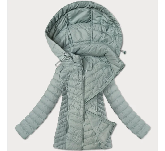 Ľahká dámska bunda v mätovej farbe s odnímateľnou kapucňou J Style (16M9230-156) Ľahká dámska bunda v mätovej farbe s odnímateľnou kapucňou J Style (16M9230-156)