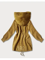 Vlněná bunda typu alpaka v hořčicové barvě model 21486717 - MHM