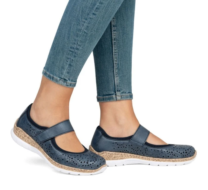 damskie na  niebieskie model 22026046 - Rieker