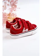 Klasické dětské tenisky se suchým zipem Červené model 21579004 - Boto Klasické dětské tenisky se suchým zipem Červené model 21579004 - Boto