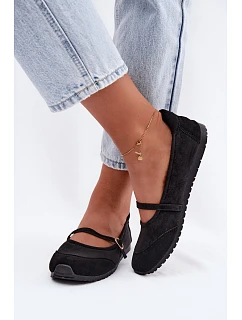 Športové baleríny s remienkom Black Charmy