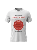 Pánské bavlněné tričko s potiskem - JSEM ZADANÝ - bílé