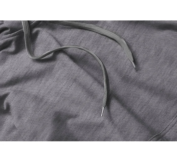 Tmavosivá tenká dámska "klokanie" mikina (W06-5)