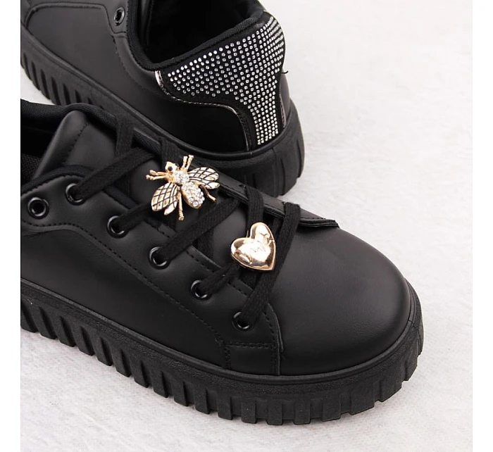 Dámska športová obuv na platforme čierna NEWS 4756