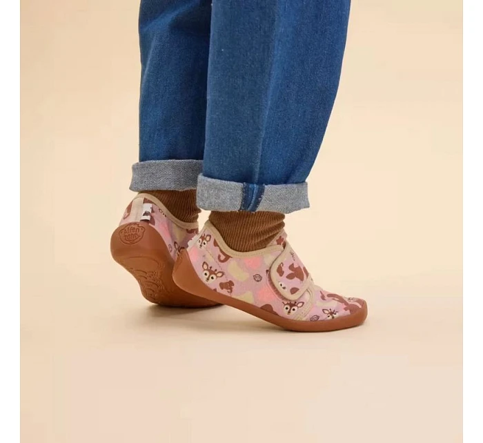 Affenzahn barefoot topánky Slipper Cotton Movy deer (01398-40141)