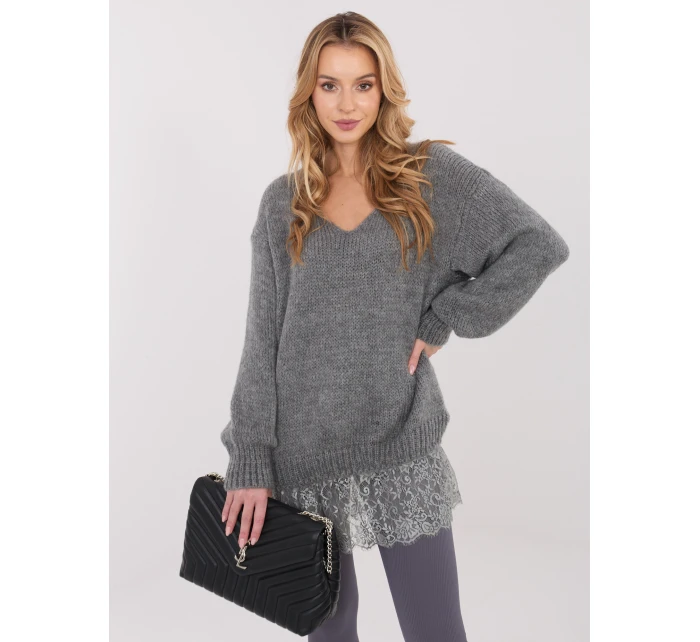 Sweter IN SW model 21782305 ciemny szary - FPrice