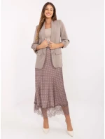 Marynarka IT MA model 21480431 ciemny bezowy - FPrice Marynarka IT MA model 21480431 ciemny bezowy - FPrice