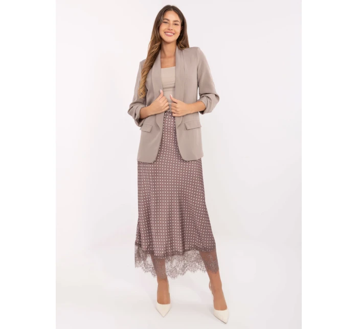 Marynarka IT MA model 21480431 ciemny bezowy - FPrice Marynarka IT MA model 21480431 ciemny bezowy - FPrice