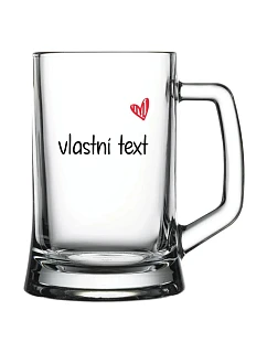 Vlastný text na pivnom pohári