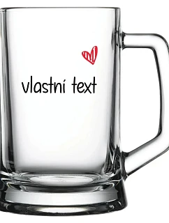 Vlastný text na pivnom pohári
